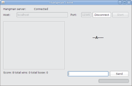 Hangman Java GUI Client screenshot